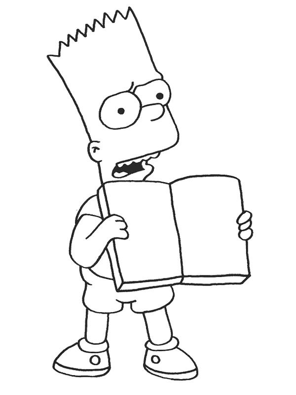 Plansa de colorat cu Familia Simpsons 25 18